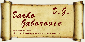 Darko Gaborović vizit kartica
